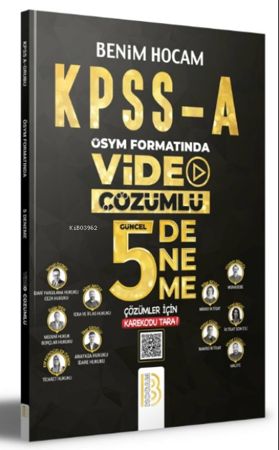 KPSS A Grubu ÖSYM Formatında Video Çözümlü 5 Deneme - Kolektif | Yeni 