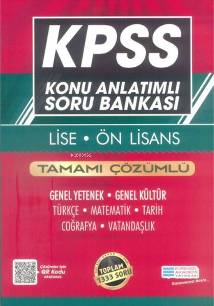 KPSS Lise Ön Lisans GYGK Konu Anlatımlı Soru Bankası - Kolektif | Yeni