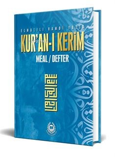 Kur'an- Kerim Meal Defter Metinsiz (Ciltli-Mavi) - Elmalılı Muhammed H