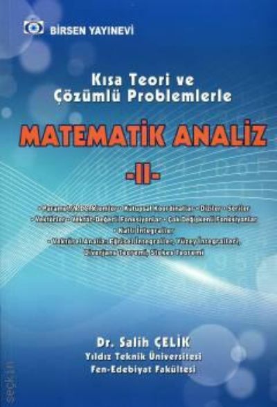 Matematik Analiz 2 - Salih Çelik- | Yeni ve İkinci El Ucuz Kitabın Adr