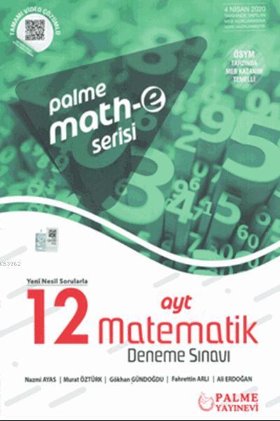 Palme Yayınları AYT Matematik Math-e Serisi 12 Deneme 2020 Özel Palme 