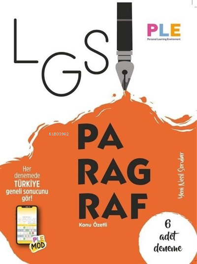 PLE - LGS - Paragraf Kitabı + 6 Türkçe Denemesi - Kolektif | Yeni ve İ