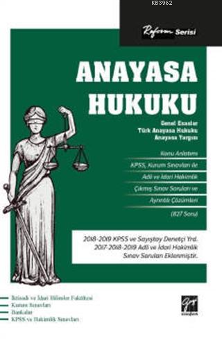 Reform Serisi Anayasa Hukuku (Genel Esaslar, Türk Anayasa Hukuku, Anay