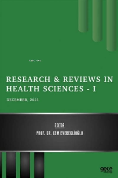 Research & Reviews in Health Sciences - I - December 2021 - Cem Everek