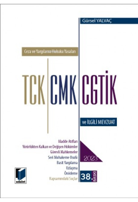 TCK CMK CGTİK ve İlgili Mevzuat 2023 (Cep Boy) - Gürsel Yalvaç | Yeni 