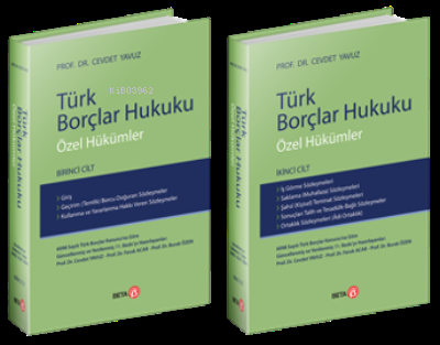 Türk Borçlar Hukuku Özel Hükümler Birinci Cilt | İkinci Cilt - Cevdet 