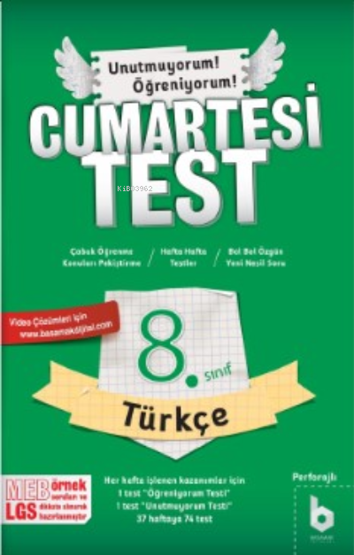 8. Sınıf Cumartesi Test Türkçe - Kolektif | Yeni ve İkinci El Ucuz Kit