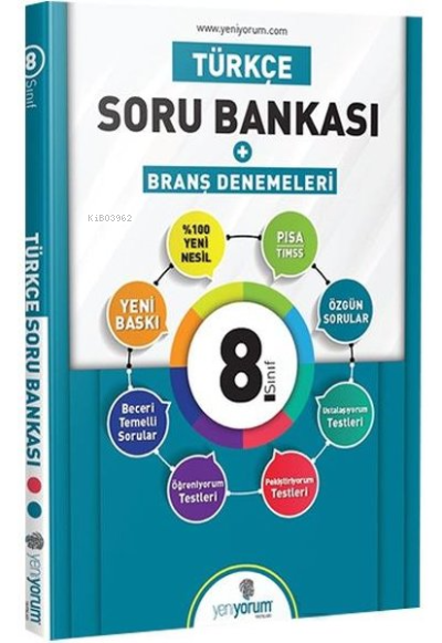 Türkçe Soru Bankası Branş Denemeleri 8. Sınıf - Kolektif | Yeni ve İki