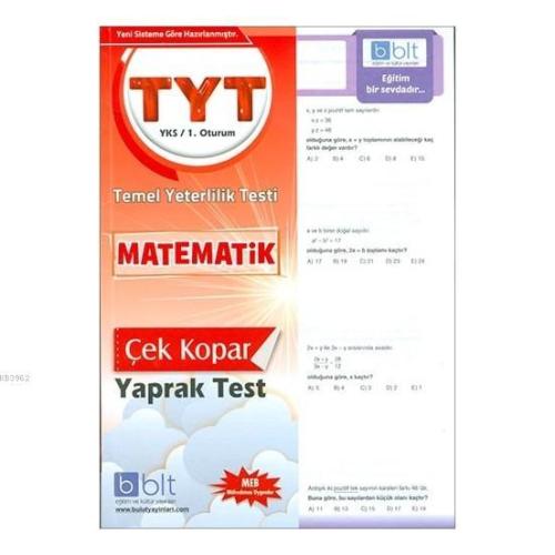 TYT - YKS 1. Oturum Matematik Çek Kopar Yaprak Test - | Yeni ve İkinci