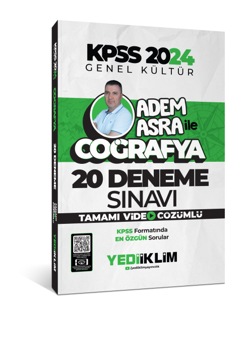 Yediiklim Yayınları 2024 KPSS Genel Kültür Adem Asra ile Coğrafya Tama