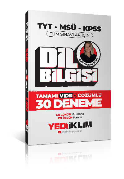 Yediiklim Yayınları 2024 Tyt-Msü-Kpss Dil Bilgisi Tamamı Video Çözümlü